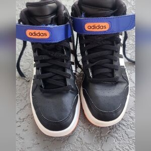 Adidas Kids Black and Blue Sneakers